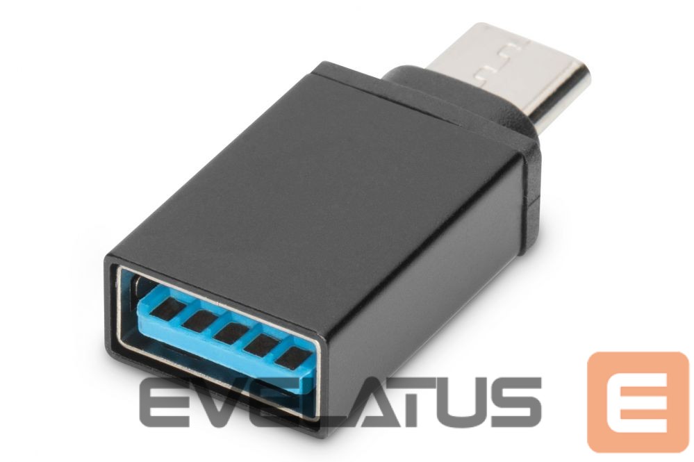 Ruuterid Digitus USB Type-C adapter, type C to A M/F, 3A, 5GB, 3.0 Version AK-300506-000-S Black, Jack USB A, Plug USB C