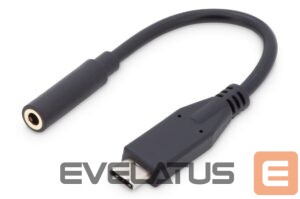Rūteris Digitus  USB Type-C Audio adapter cable, Type-C - 3.5mm M/F, 0.2m, Audio input/output, Version 3.1 AK-300321-002-S	 Black, 3.5mm, Type-C 