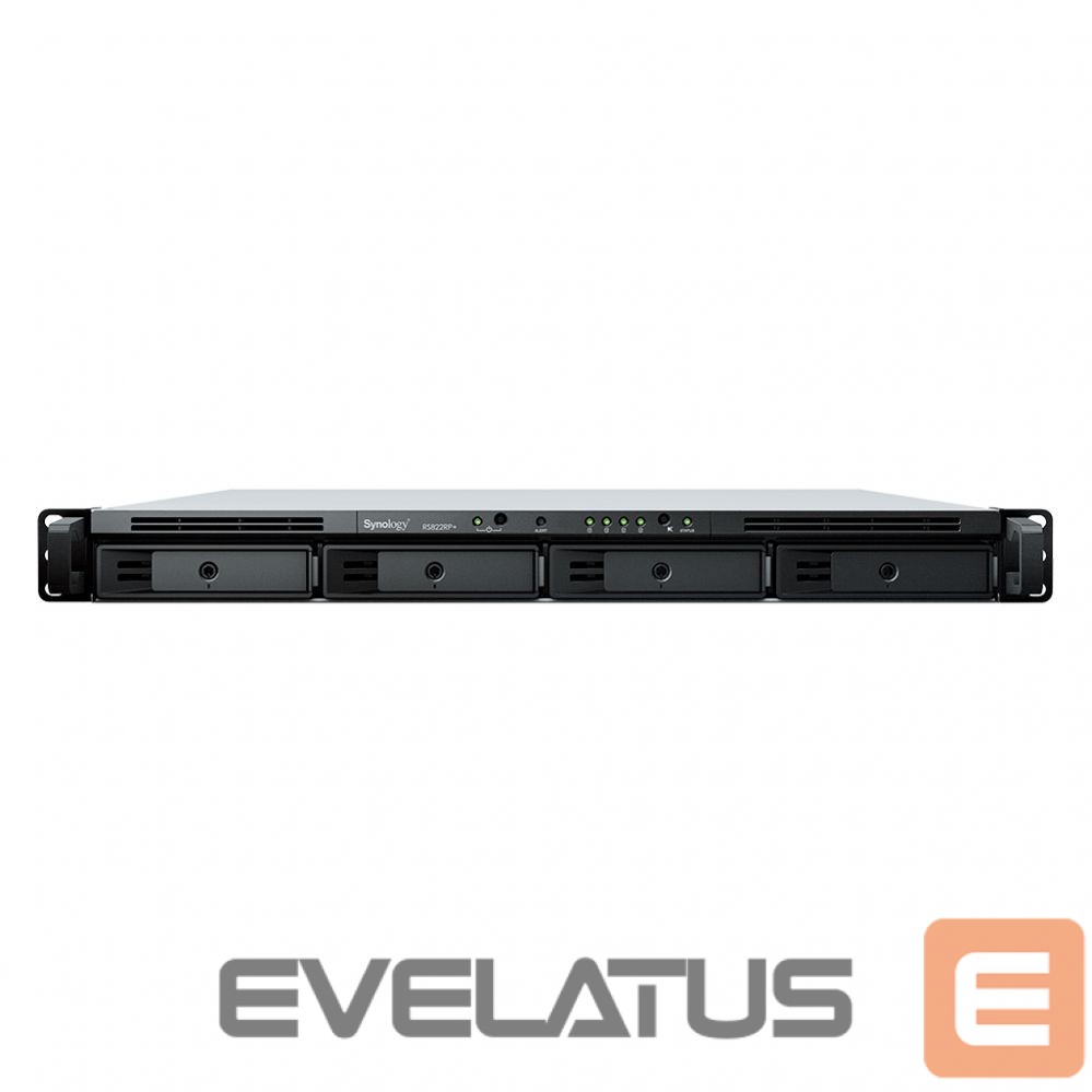 Mälupulk Synology RackStation RS822RP+ 4-Bay NAS V1500B, Processor frequency 2.2 GHz, 2 GB, DDR4, 4x RJ-45 1GbE LAN; 2x USB 3.2 Gen 1; 1x eSATA, 3x Fans