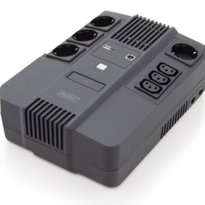 Serverid Digitus  All-in-One UPS, 600VA/360W, LED 12V/7Ah x1, 4x CEE 7/7,3x IEC C13, USB, RJ45 