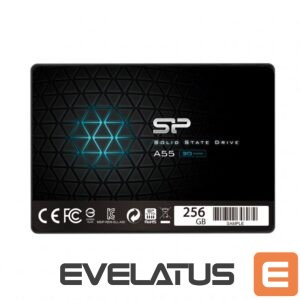 Cietais disks SSD Silicon power  A55 256 GB, SSD form factor 2.5", SSD interface SATA, Write speed 450 MB/s, Read speed 550 MB/s 