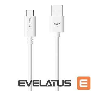 Kabelis Silicon power  USB A to Micro USB-C cable LK10AC White 