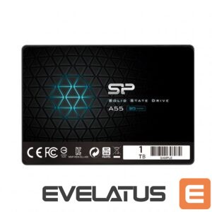 Hard drive SSD Silicon power  A55 1000 GB, SSD interface SATA, Write speed 530 MB/s, Read speed 560 MB/s 