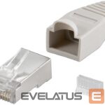 Converter Goobay  68746  RJ45 plug, CAT 5e STP shielded with strain-relief boot, grey 