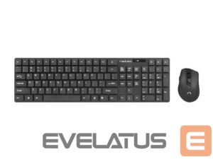 Datora tastatūra Natec  Keyboard and Mouse  Stringray 2in1 Bundle Keyboard and Mouse Set, Wireless, US, Black 