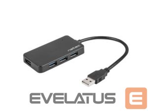 Adapteris Natec  USB 3.0 HUB, Moth, 4-Port, Black 
