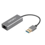 Переходник Natec  Ethernet Adapter, Cricket USB 3.0, USB 3.0 to RJ45, Black 