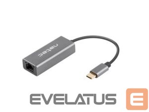 Parveidotājs Natec  Ethernet Adapter, Cricket USB 3.1, USB 3.1 to RJ45, Gray 