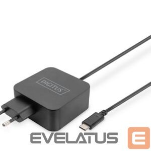 Cable Digitus  Notebook Charger USB-C Power supply 65W PD3.0 DA-10071	 1.2 m, Black 