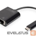 Routers Digitus  USB-Type-C Gigabit Ethernet Adapter + PD with power delivery function DN-3027	 Black 