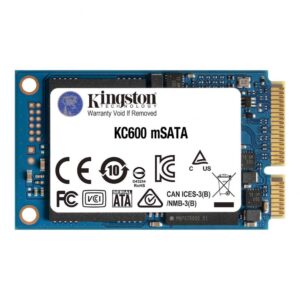 Cietais disks SSD Kingston  KC600 1000 GB, SSD interface mSATA, Write speed 520 MB/s, Read speed 550 MB/s 