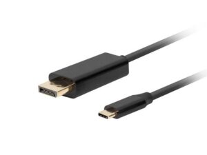 Adapteris Lanberg  USB-C to DisplayPort Cable, 1 m 4K/60Hz, Black 