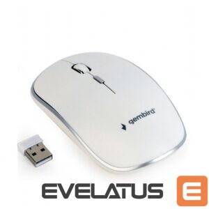 Datora pele Gembird  MUSW-4B-01-W Standard, No, White, No, Wireless connection 