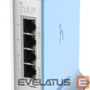 Ruuterid Mikrotik  Access Point RB941-2nD-TC hAP Lite 802.11n, 2.4GHz, 10/100 Mbit/s, Ethernet LAN (RJ-45) ports 4, MU-MiMO Yes, no PoE 