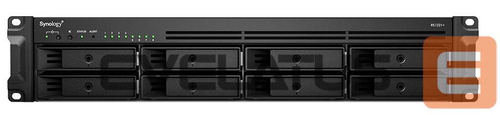 Mälupulk Synology Rack NAS RS1221+ Up to 8 HDD/SSD Hot-Swap, Ryzen V1500B Quad Core, Processor frequency 2.2 GHz, 4 GB, DDR4, RAID 0,1,5,6,10,Hybrid, 4x1GbE, 2xUSB 3.2 Gen 1, 1x eSATA, 1x PCIe