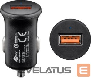 Rūteris Goobay  Quick Charge QC3.0 USB car fast charger USB 2.0 Female (Type A), Cigarette lighter Male 