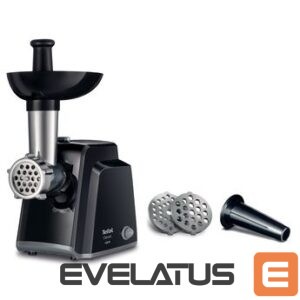 Lihaveski TEFAL  Meat mincer NE105838 Black, 1400 W, Number of speeds 1, Throughput (kg/min) 1.7, The set includes 3 stainless steel sieves for medium or coarse grinding. 