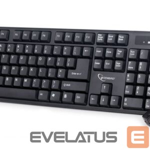 Arvuti klaviatuur Gembird  KBS-W-01  Keyboard and Mouse Set, Wireless, Mouse included, Batteries included, US, Black, Numeric keypad, 390 g 