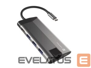 Adapteris Natec  USB-C Multiport Adapter 	NMP-1690 0.15 m, Grey, USB Type-C 