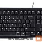 Computer keyboard Logitech  K120 Standard, Wired, EN/LT, 1.5 m, USB Port, Black, Lithuanian, 55 g 