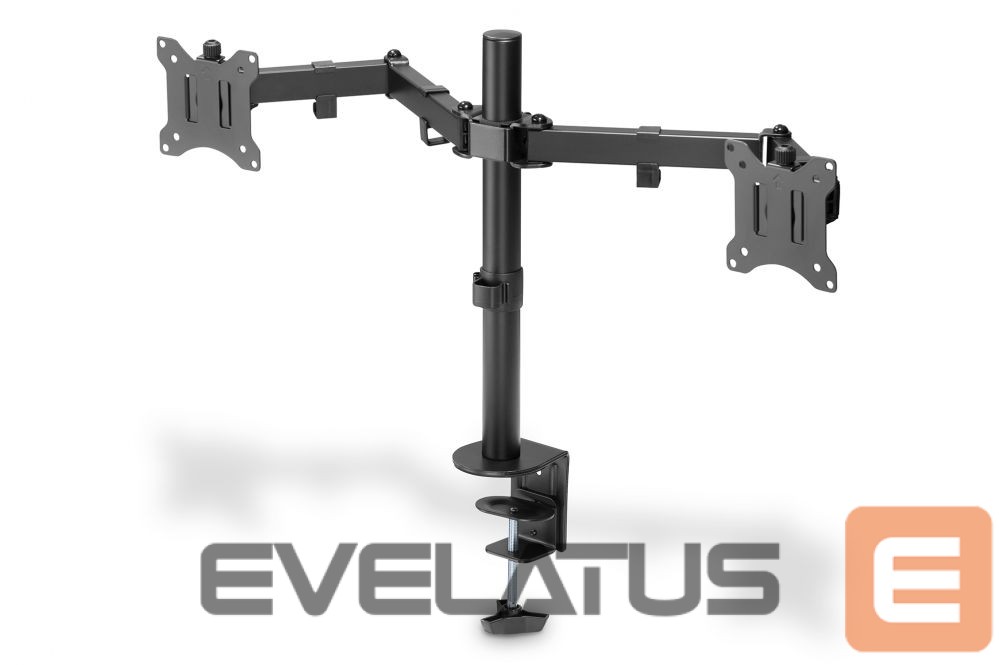 TV bracket Digitus Dual Monitor Clamp Mount DA-90400 15-32 ", Maximum weight (capacity) 8 kg, Black