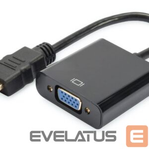 Üleminek Digitus  HDMI to VGA converter adapter 	DA-70461 Black 
