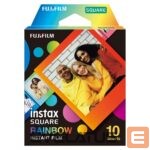 Фото и видео аксессуар FUJIFILM  Instax Square Rainbow (10) Instant Film Quantity 10, 72 x 86 mm, 2.4 x 2.4" Image Area; 3.4 x 2.8" Print Size, For use with instax SQUARE Cameras 