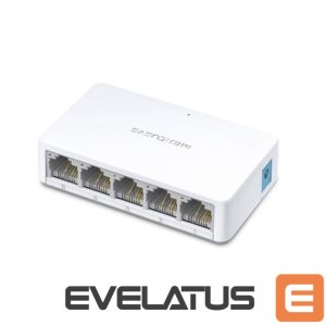 Serveris – kiti priedai MERCUSYS  Switch MS105 Unmanaged, Desktop, 10/100 Mbps (RJ-45) ports quantity 5, Power supply type External 