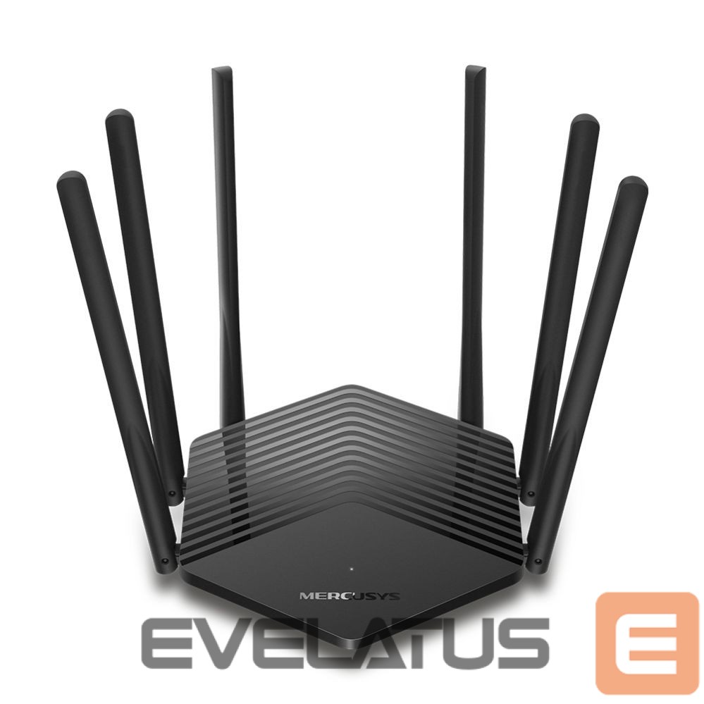 Routers MERCUSYS Dual-Band Router MR50G 802.11ac, 600+1300 Mbit/s, 10/100/1000 Mbit/s, Ethernet LAN (RJ-45) ports 2, MU-MiMO Yes, Antenna type 6xFixed, Black