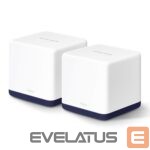 Maršrutizatoriai MERCUSYS  AC1900 Whole Home Mesh Wi-Fi System Halo H50G (2-Pack) 802.11ac, 600+1300 Mbit/s, Ethernet LAN (RJ-45) ports 3, Mesh Support Yes, MU-MiMO Yes, White 
