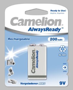 Cita datorprece Camelion  9V/6HR61, 200 mAh, AlwaysReady Rechargeable Batteries Ni-MH, 1 pc(s) 