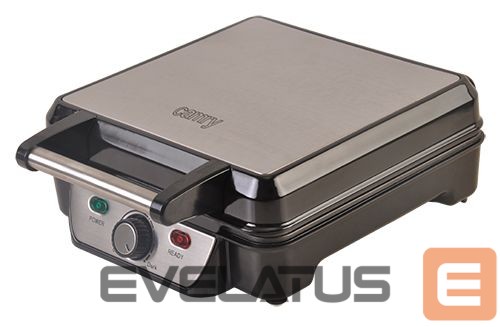 Röster Camry Waffle maker CR 3025 1150 W, Number of pastry 4, Belgium, Black/Stainless steel