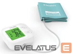 Citas preces iHealth  Track KN-550BT Wireless Bluetooth connection, White/Blue, Weight 438 g, Calculation of blood pressure (systolic and diastolic), Calculation of heart rate, Automatic 