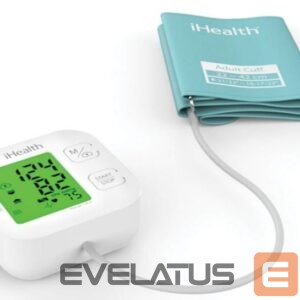 Citas preces iHealth  Track KN-550BT Wireless Bluetooth connection, White/Blue, Weight 438 g, Calculation of blood pressure (systolic and diastolic), Calculation of heart rate, Automatic 