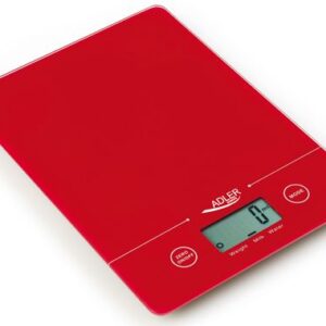 Kitchen scales Adler  Kitchen scales AD 3138 Maximum weight (capacity) 5 kg, Graduation 1 g, Red 