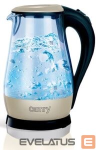 Veekeetja Camry  CR 1251 Standard kettle, Glass, Glass/Black, 2000 W, 360° rotational base, 1.7 L 