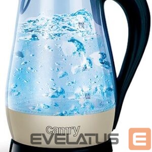 Veekeetja Camry  CR 1251 Standard kettle, Glass, Glass/Black, 2000 W, 360° rotational base, 1.7 L 
