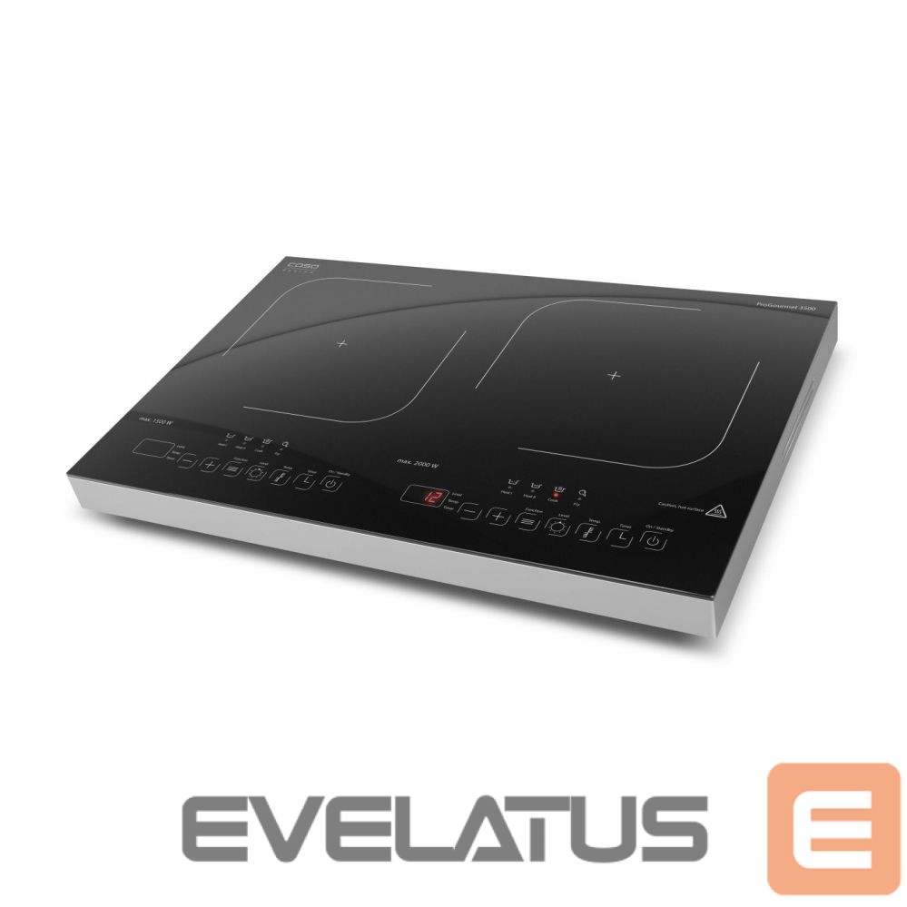 Elektriline ahi Caso Hob ProGourmet 3500 Number of burners/cooking zones 2, Black, Timer, Induction