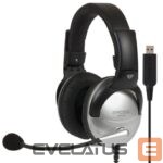 Belaidės ausinės Koss  Gaming headphones SB45 USB Wired, On-Ear, Microphone, USB Type-A, Noise canceling, Silver/Black 