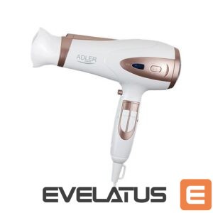 Tervishoid Adler  Hair Dryer AD 2248 2400 W, Number of temperature settings 3, Ionic function, Diffuser nozzle, White 