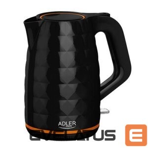 Teapot Adler  Kettle AD 1277 Standard, Plastic, Black, 2200 W, 360° rotational base, 1.7 L 