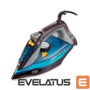 Iron Adler  Iron AD 5032 Blue/Grey, 3000 W, Steam Iron, Continuous steam 45 g/min, Steam boost performance 80 g/min, Water tank capacity 350 ml 