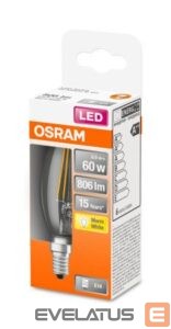 Serveris – kiti priedai Osram  Parathom Retrofit Classic B 60 E14, 6 W, Warm White, 60 W, 6kWh/1000h, 806 lm 