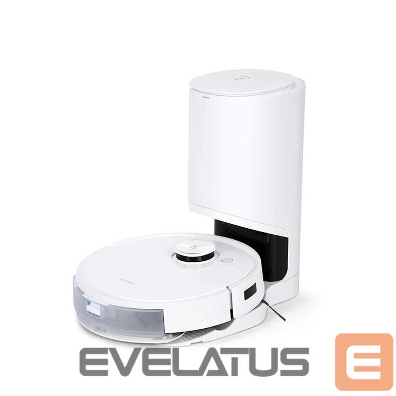 Putekļusūcējs Ecovacs Vacuum cleaner DEEBOT T9+ Wet&Dry, Operating time (max) 175 min, Lithium Ion, 5200 mAh, Dust capacity 0.42 L, 3000 Pa, White, Battery warranty 24 month(s)