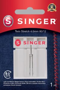 Filtrid ja tarvikud Singer  Twin Stretch Needle, Decorative, 4.0 80/12 1PK 
