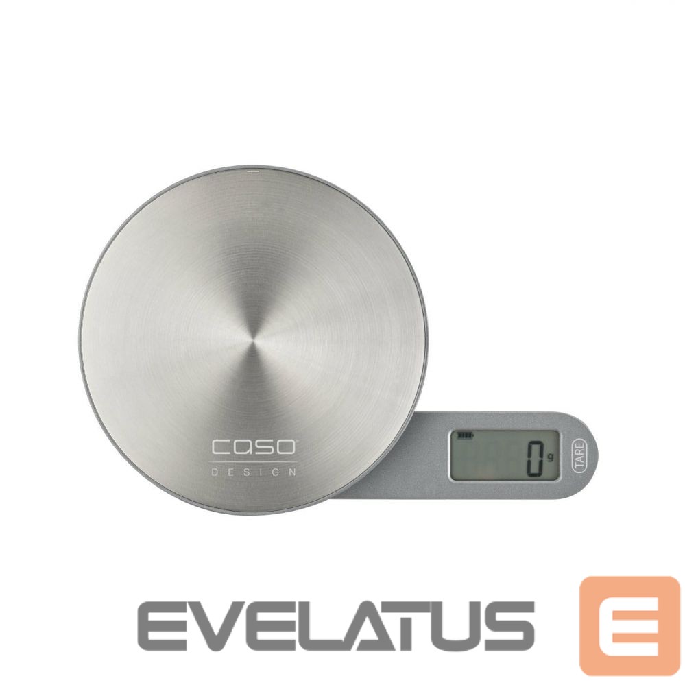 Virtuvinės svarstyklės Caso Scales Kitchen EcoMate Batteryless usage, Graduation 1 g, Maximum weight (capacity) 5 kg, Display type LCD, Stainless steel