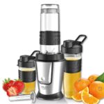Миксеры и блендеры Adler  Blender AD 4081 Tabletop, 800 W, Jar material BPA Free Plastic, Jar capacity 0.57 and 0.4 L, Ice crushing, Black/Stainless steel 