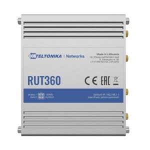 Ruuterid Teltonika  Industrial Cellular Router RUT360 LTE CAT6 	1 x LAN ports, 10/100 Mbps, compliance with IEEE 802.3, IEEE 802.3u standards, supports auto MDI/MDIX crossover Mbit/s, Ethernet LAN (RJ-45) ports 2 x RJ45 ports, 10/100 Mbps, Mesh Support No, MU-MiMO Yes, 3G/4G data sharing, Antenna type 2 x SMA for LTE, 2 x RP-SMA for WiFi 
