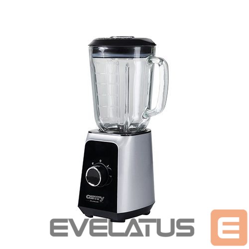 Mikseri un blenderi Camry Blender CR 4077 Tabletop, 500 W, Jar material Glass, Jar capacity 1.5 L, Ice crushing, Black/Stainless steel