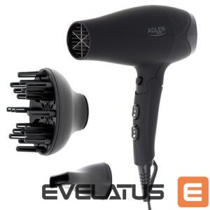 Face protection Adler  Hair dryer AD 2267 2100 W, Number of temperature settings 3, Diffuser nozzle, Black 